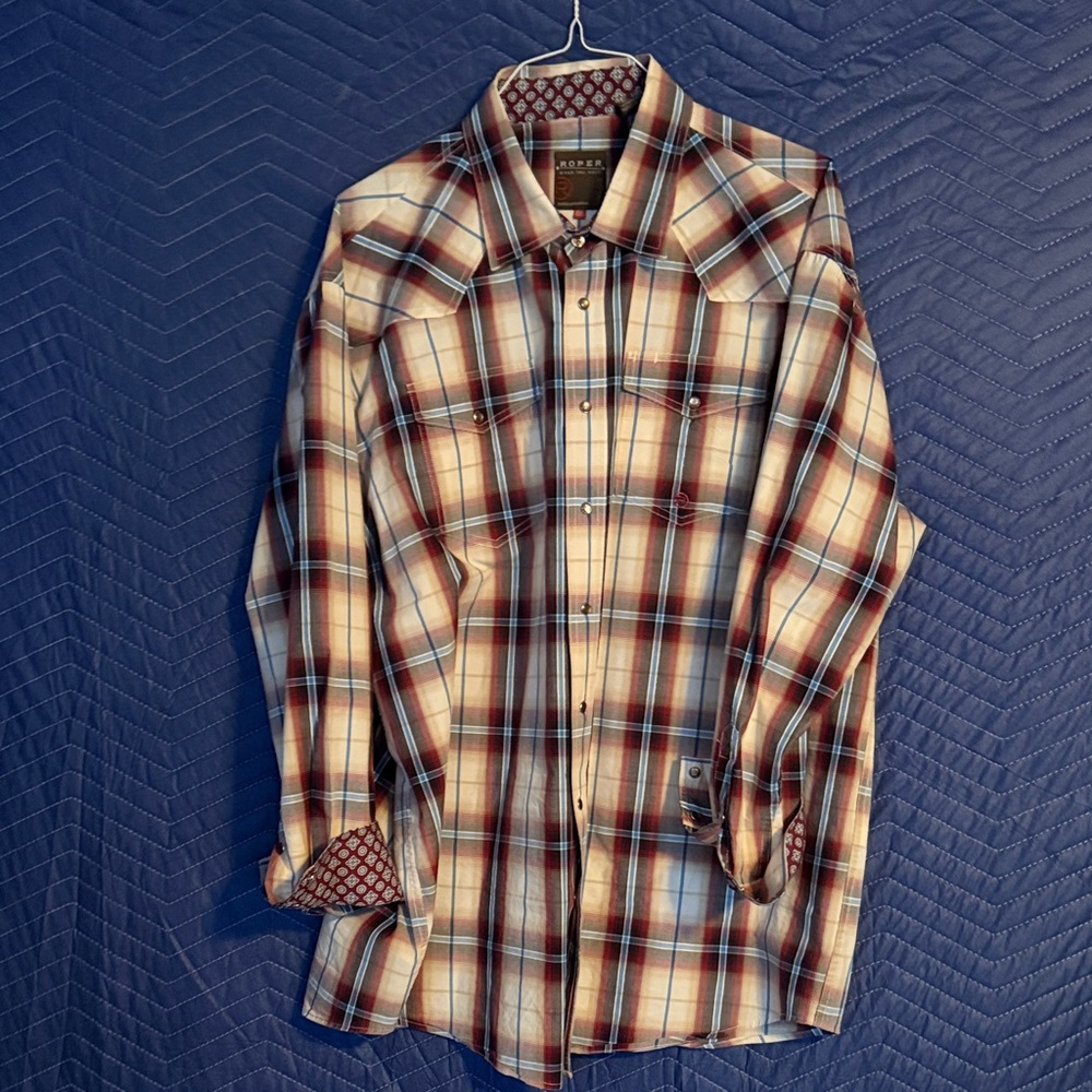 Roper Red and Blue Plaid Shirt